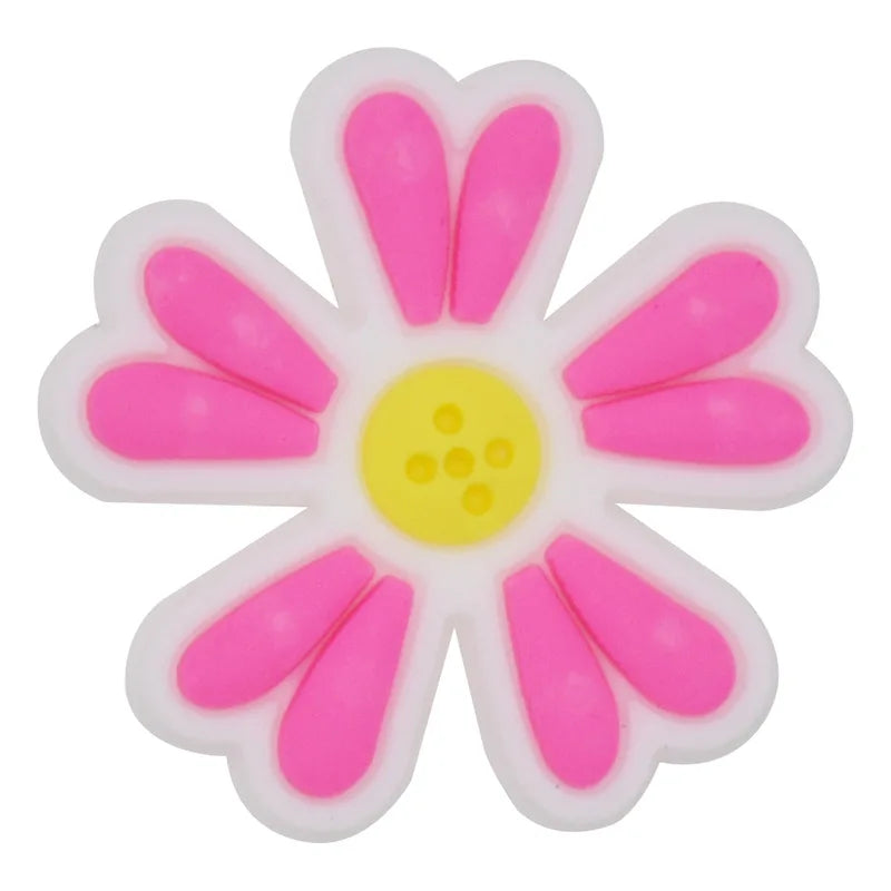 Hot Sales 1Pcs Pink Shoe Charms for Crocs Accessories Pin Shoe Wristband Croc Decorations Buckle Girls Women Party Gifts
