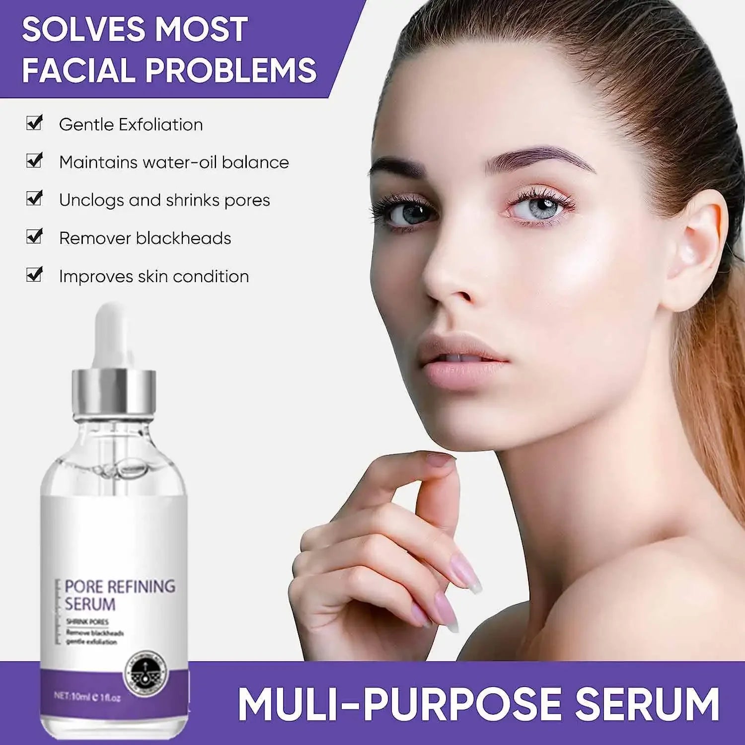 Pore Shrinking Serum – Facial Pore Minimizing & Tightening Essence for Smooth, Firm Skin