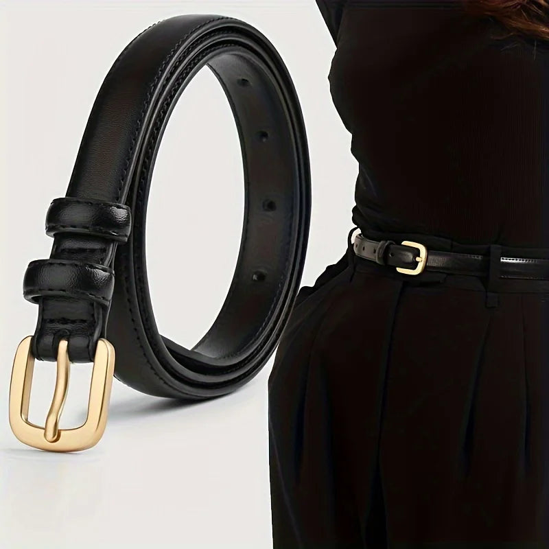 2-Pack Casual Fashion Belts – Simple Needle Buckle Double Loop Belts for Daily Wear, High-End Feel