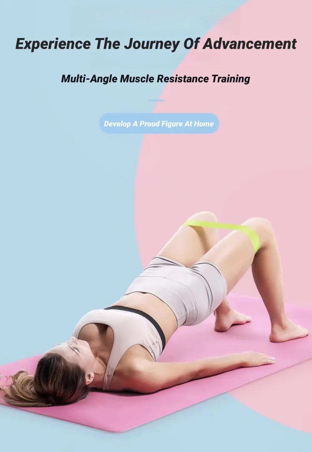 Yoga Rally Circle Resistance Bands Set – Elastic Loop Strength Training & Portable Workout Expander