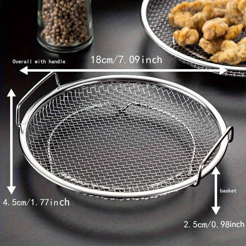 Stainless Steel Mesh Strainer Basket – Reusable Kitchen Filter Tray