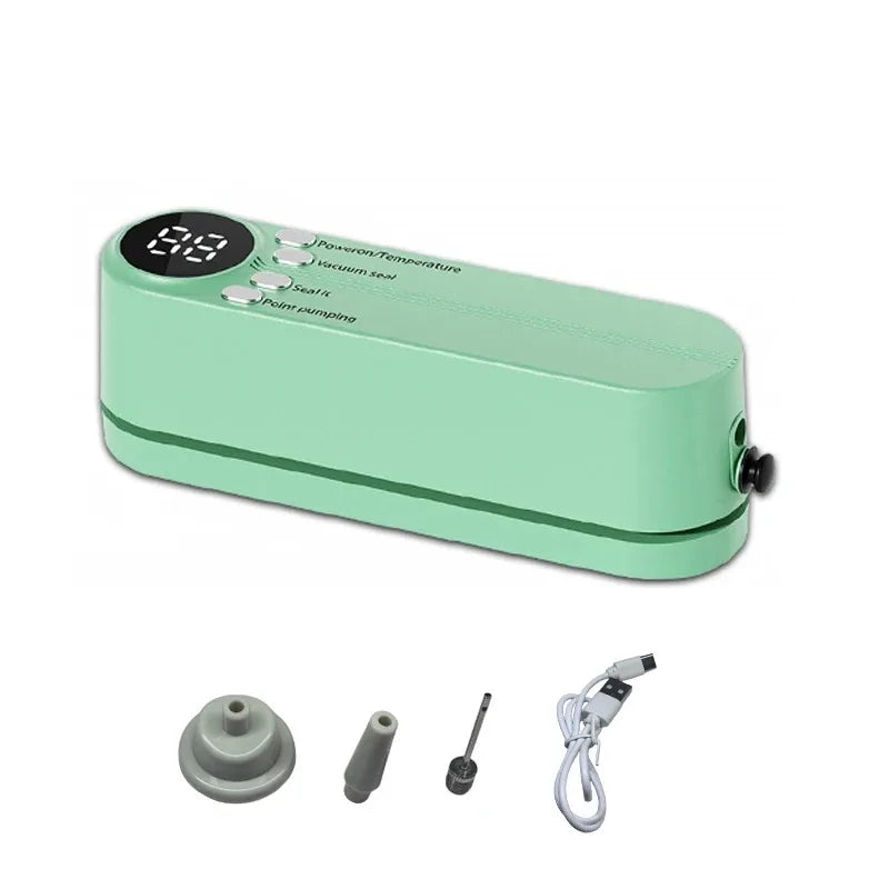 Portable USB charging vacuum sealer - a multifunctional food sealer with sealing, external suction, and inflation functions,