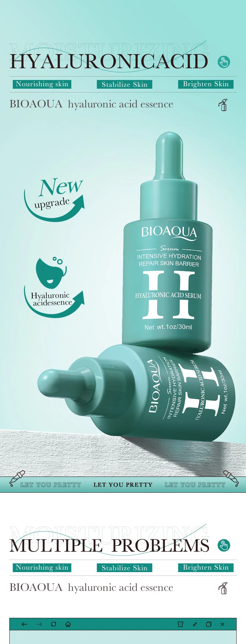 BIOAQUA Vitamin C Retinol Hyaluronic Acid Serum – Moisturizing, Brightening & Firming Facial Essence