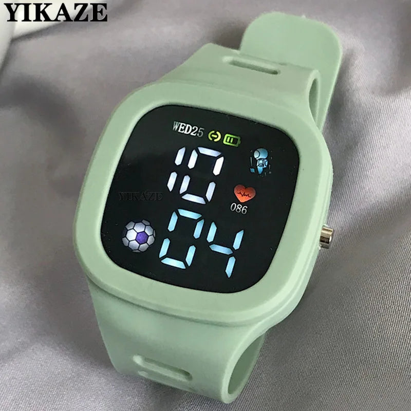 Unisex LED Digital Sports Watch Big Dial Waterproof Silicone
