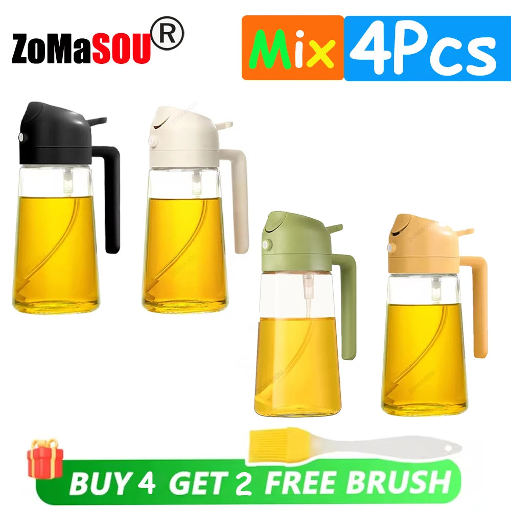 2-in-1 Oil Sprayer & Pourer Bottle for Cooking and BBQ