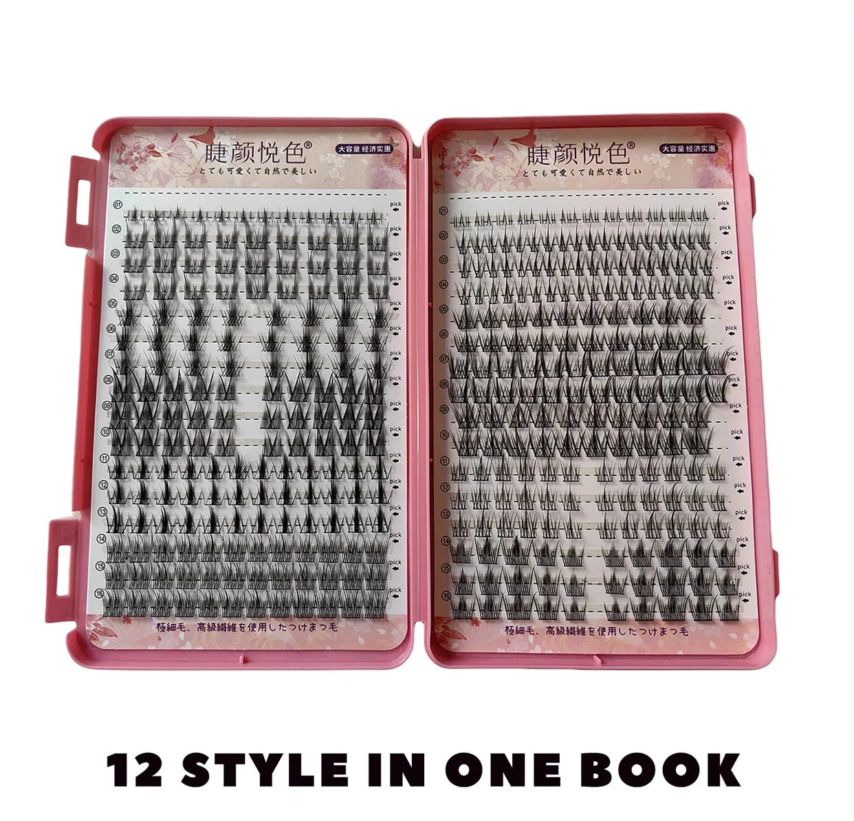 32 Rows Large Capacity Eyelash Extensions Professional Individual Cluster DIY Natural False Lashes