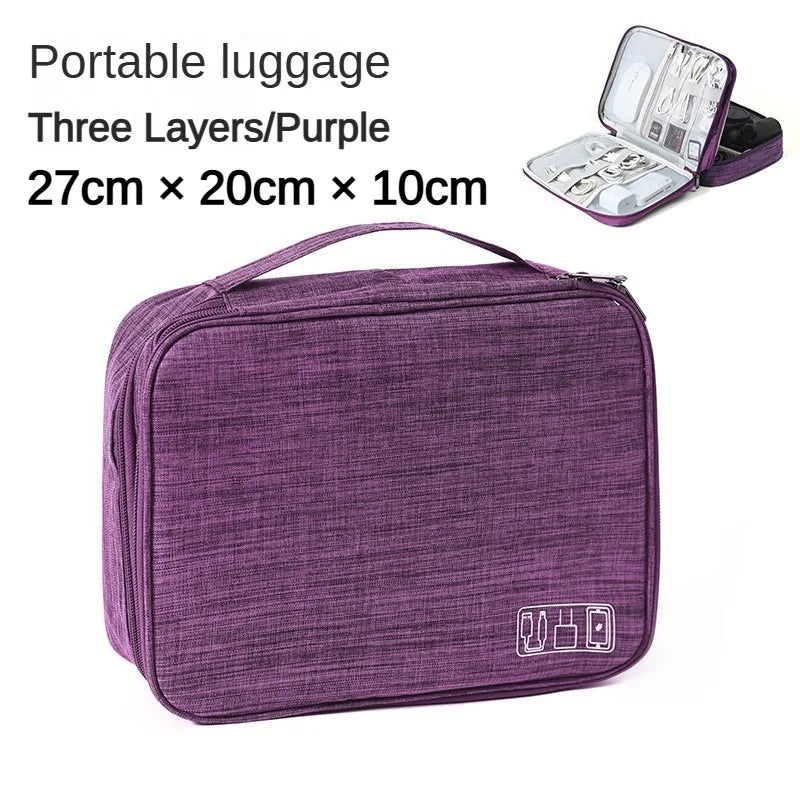 Cable Storage Bag Waterproof Digital Electronic Organizer Portable USB Data Line Charger Plug Storage Bag Travel Cable Organizer