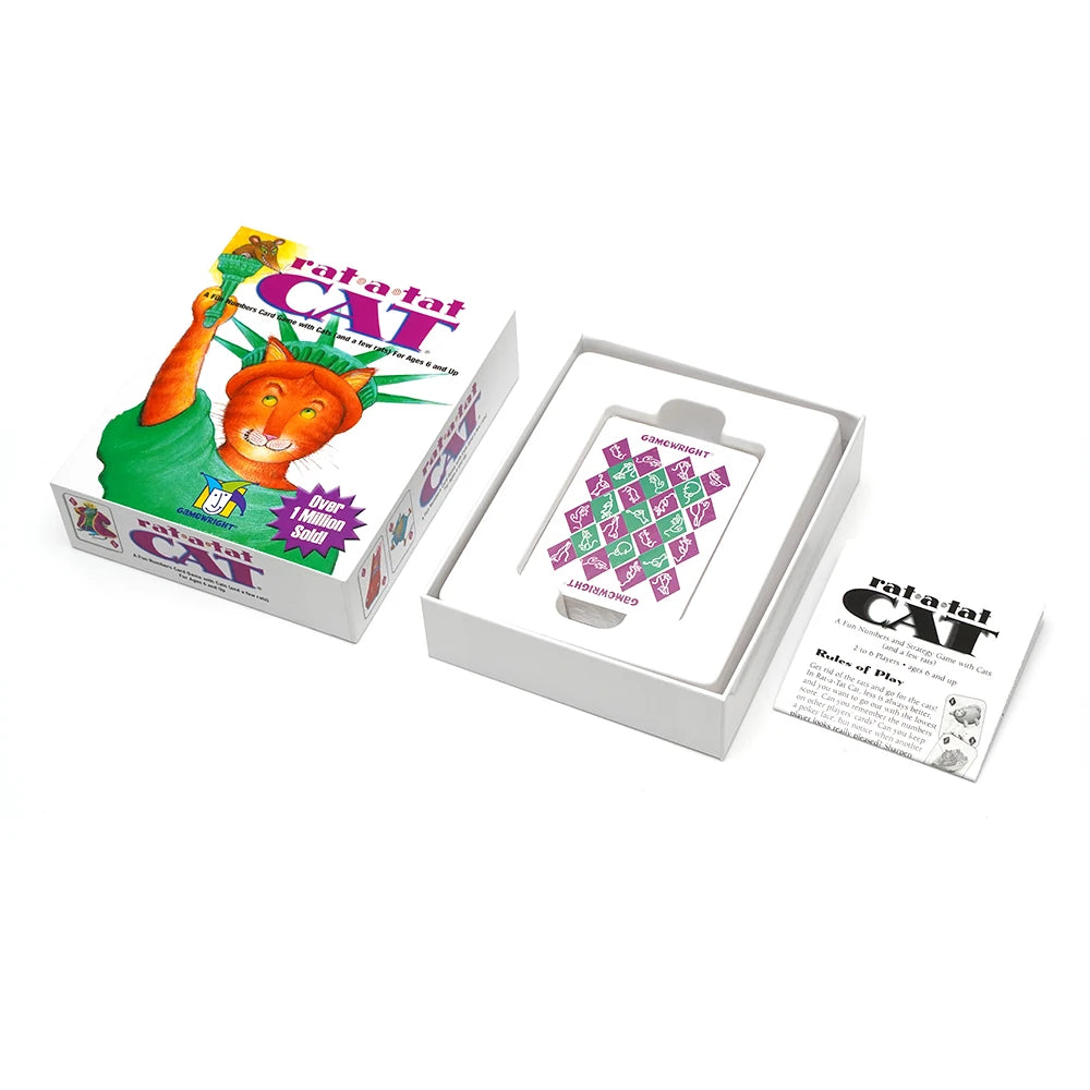 Rat-a-Tat Cat Card Game – Fun Family Number Memory Game for Kids Ages 6+