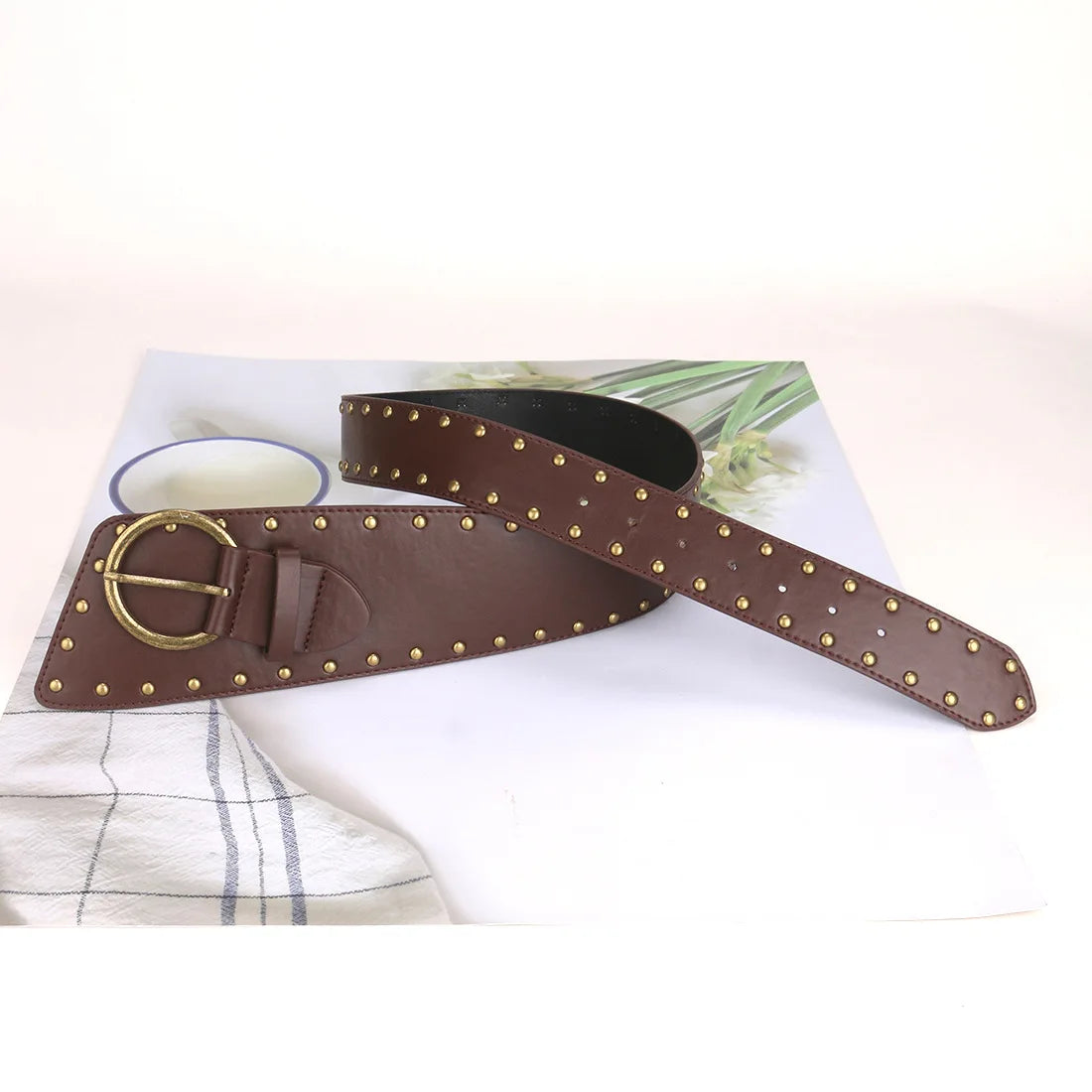 Ladies' rivet Pin buckle bronze Stud Buckle external belts For Women girdle Decorate waist Corset Pung Cowgirl On Dress Coat
