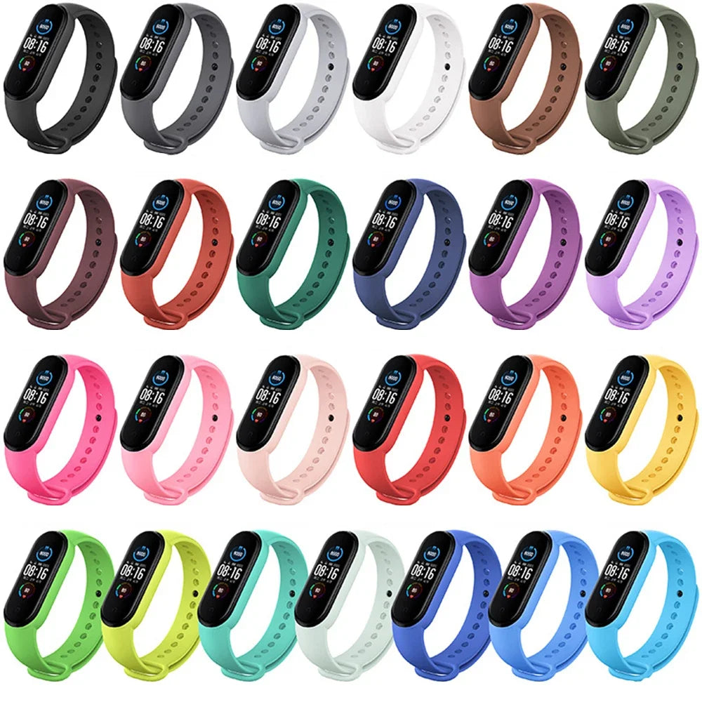 Strap for Xiaomi Mi Band 3 4 5 6 7 Sport Bracelet Silicone Wrist Strap For Xiaomi Mi Band 7 6 5 4 3 Bracelet (Excluding watch)
