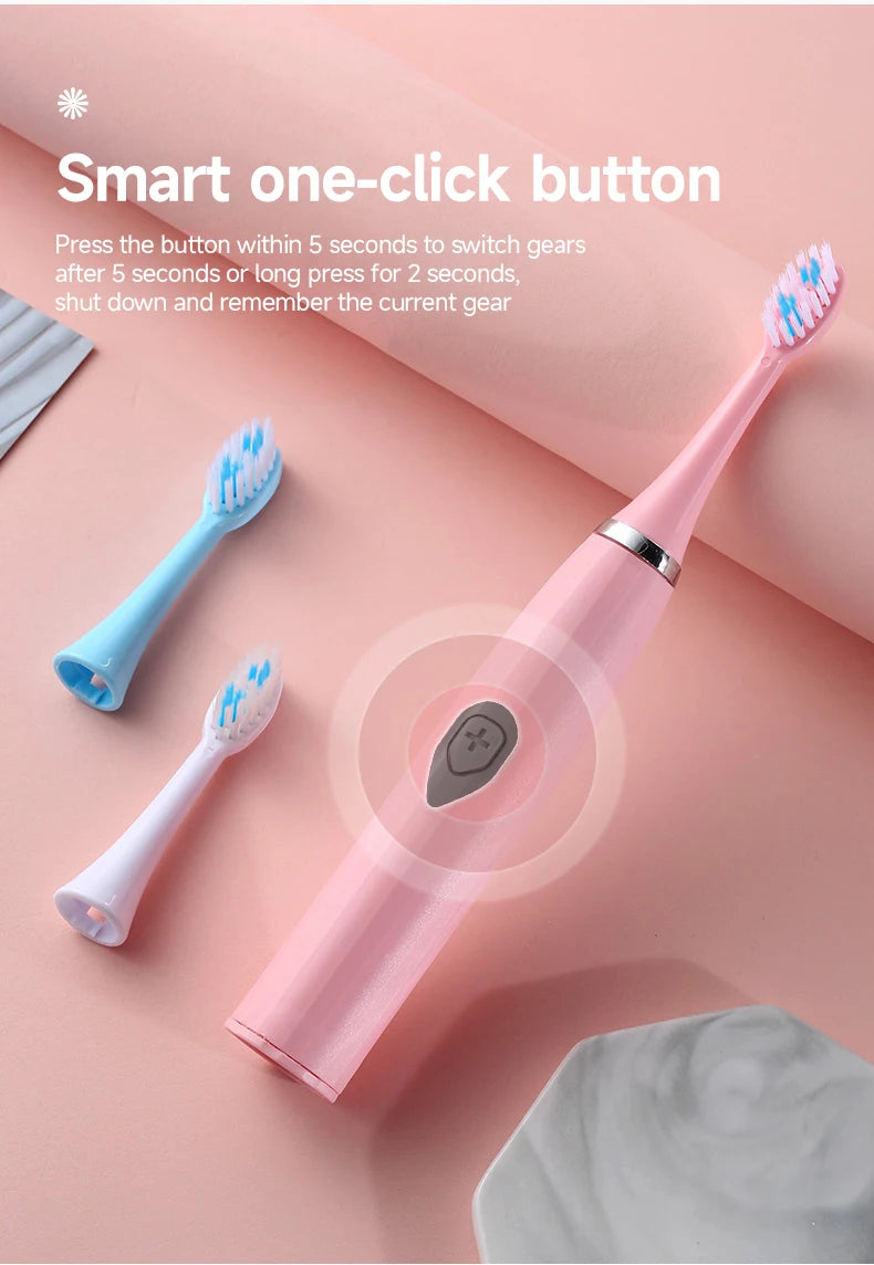 Electric Adult Toothbrush Soft Bristle IPX6 Waterproof