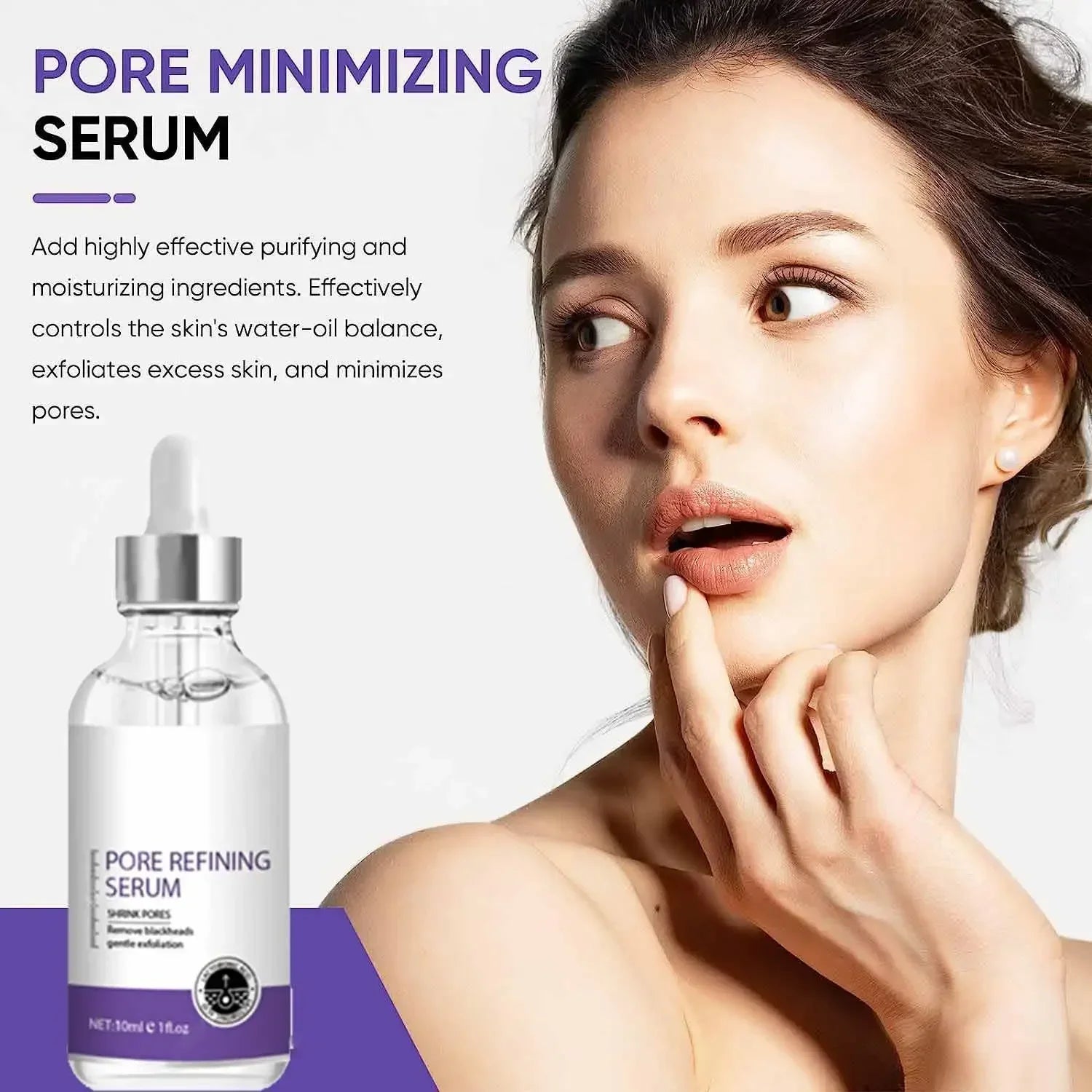 Pore Shrinking Serum – Facial Pore Minimizing & Tightening Essence for Smooth, Firm Skin