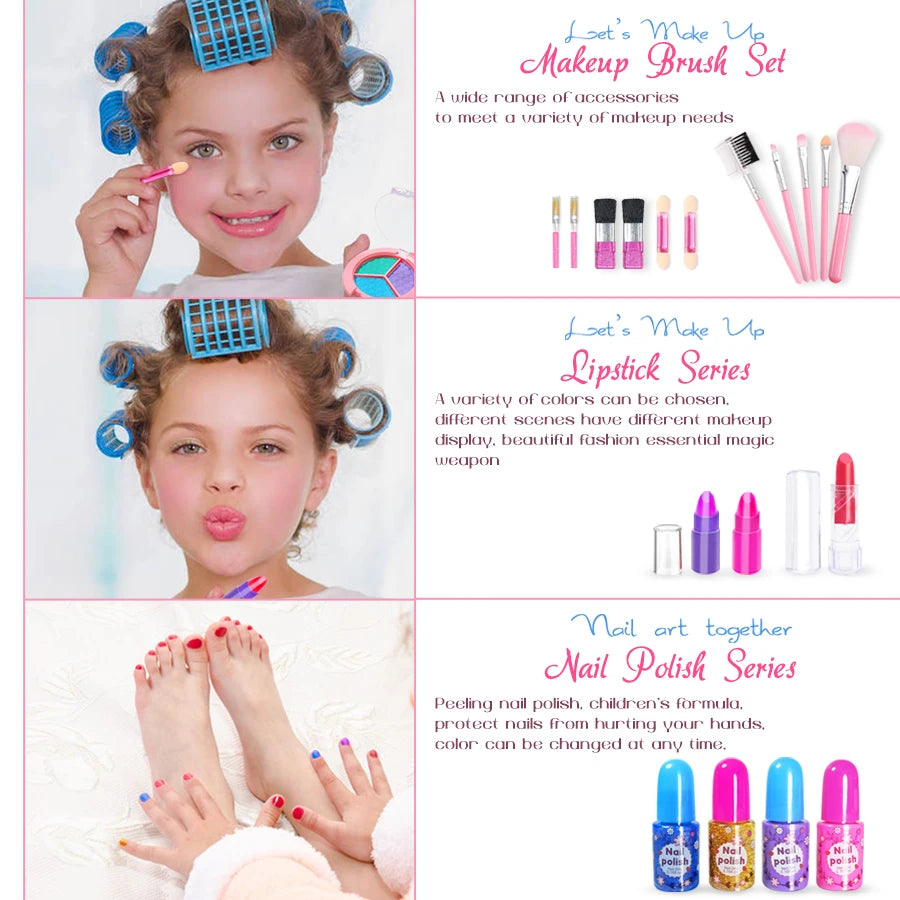Kids Washable Makeup Kit – Real Toddler-Friendly Makeup Set for Girls