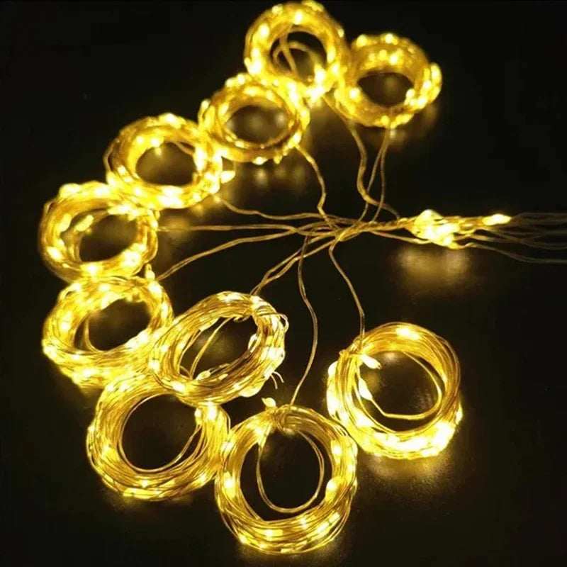 3M LED Curtain Fairy String Lights – 8 Mode USB Decorative Lights for Home, Garden & Wedding