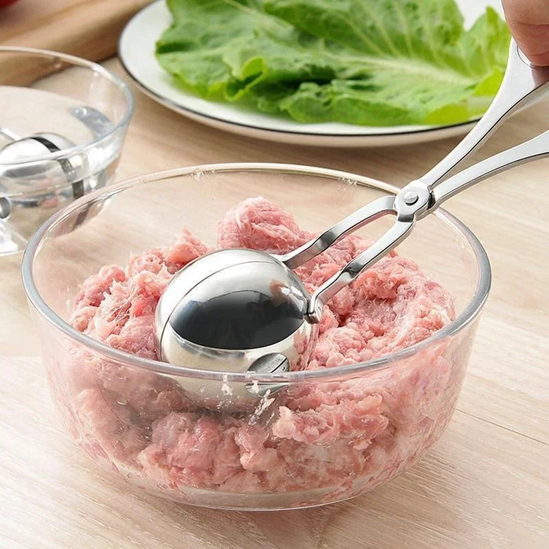 Stainless Steel Meatball & Rice Ball Maker – Non-Stick Shaper