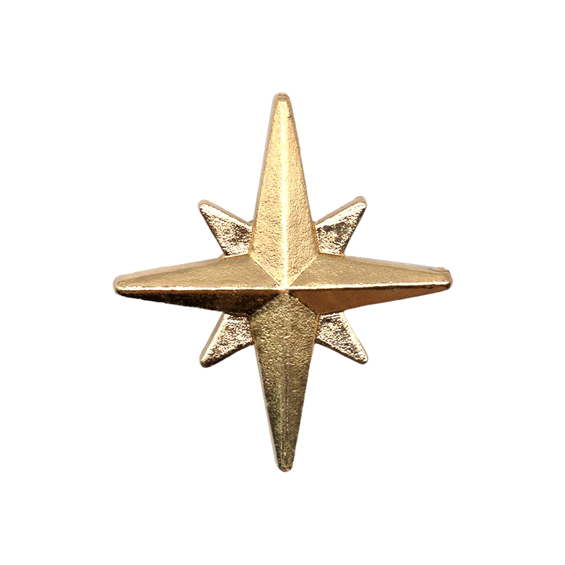 1PCS Gold Metal Shoe Charms New Metal Star Wings Wolf Shoe Buckle Accessories fit Women Men 2025 Trends Shoe Decoration Pin Gift