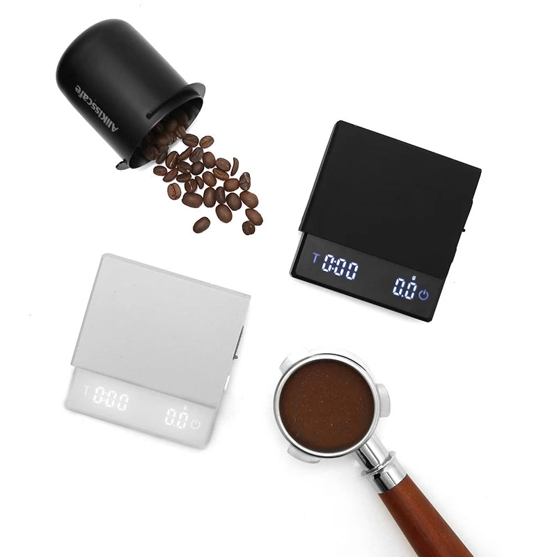AliKisscafe Digital Coffee Scale – 0.1g High Precision Barista Tool
