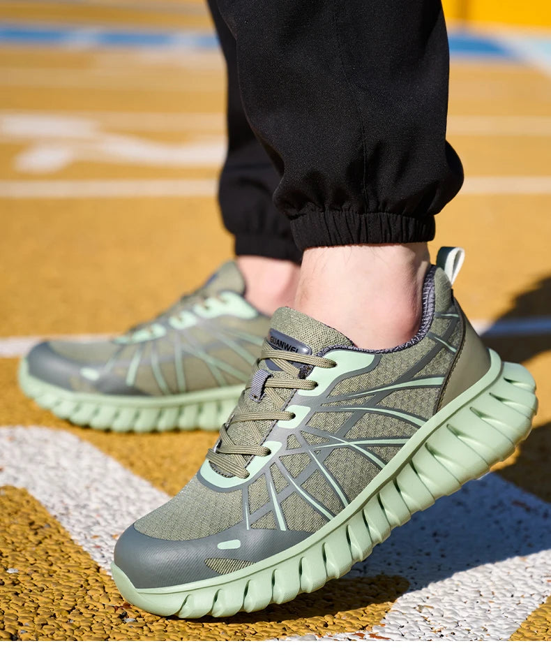 Pink Women’s Steel Toe Work Sneakers – Lightweight Safety Shoes Anti-Smash & Anti-Puncture