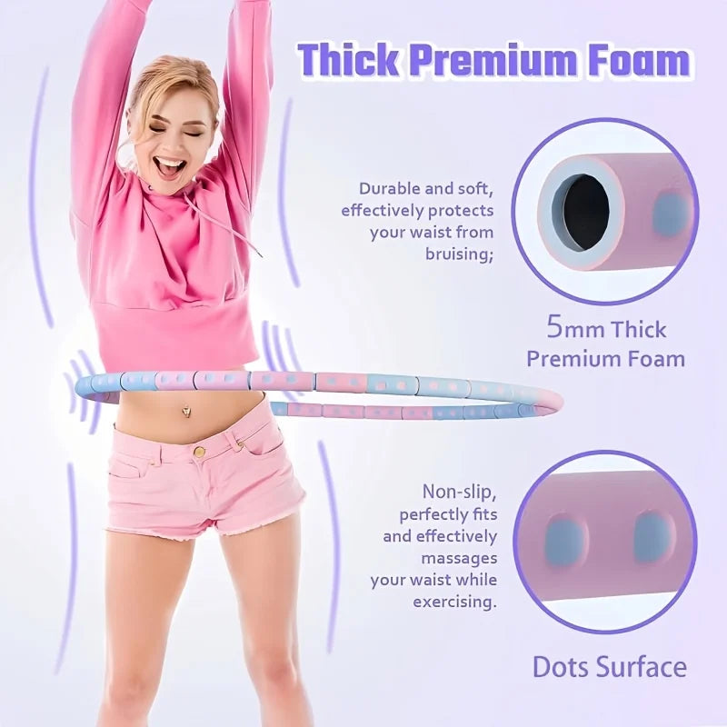 Weighted Fitness Yoga Hoop – Slimming Massage Circle for Waist Training & Body Sculpting