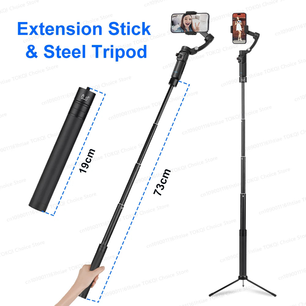 3-Axis Handheld Gimbal Stabilizer for Smartphone – Anti-Shake Video Tripod with Selfie Mode for iPhone & Xiaomi