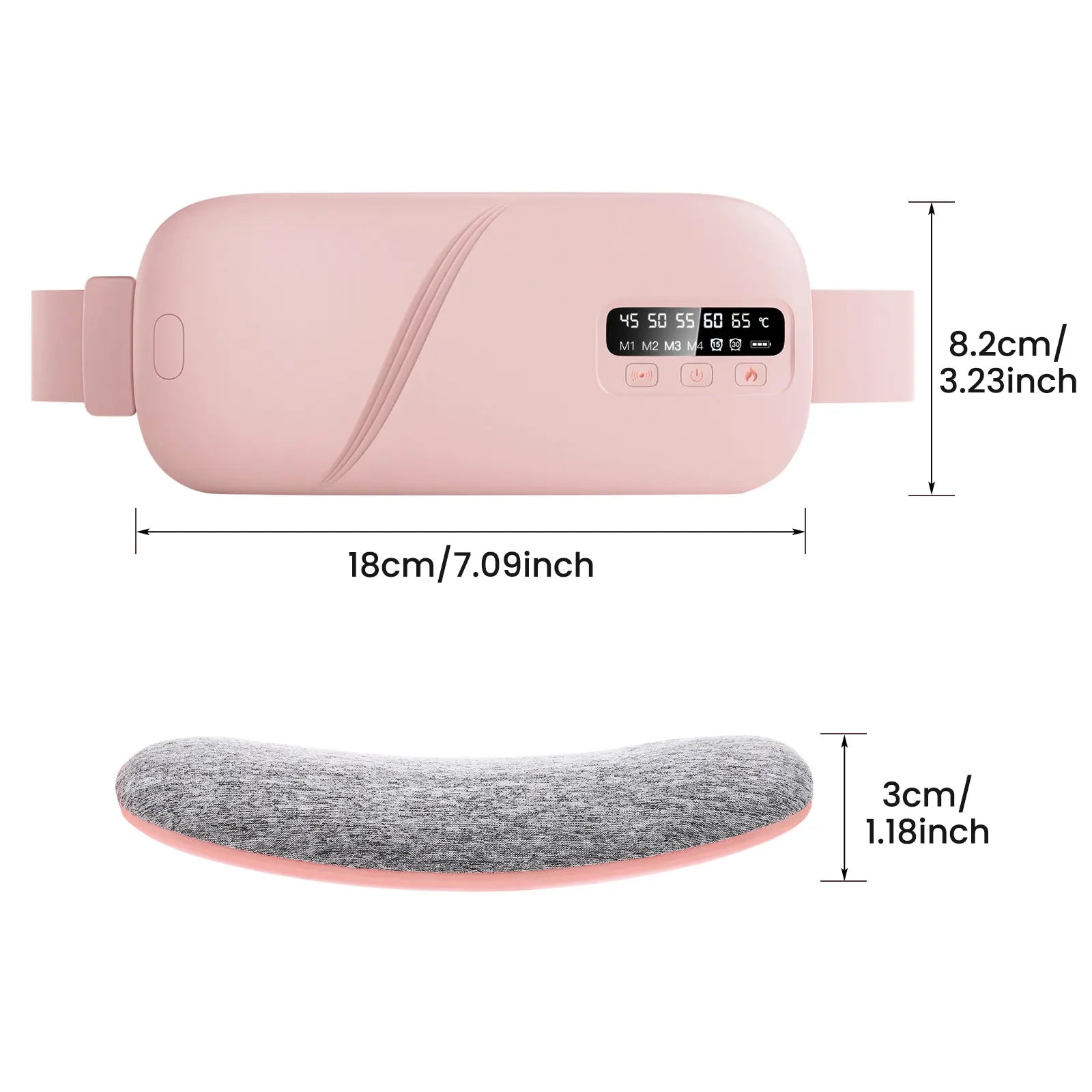 Rechargeable Heated Menstrual Waist Massager for Women
