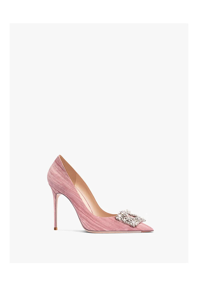 2025 Pink Luxury Pointed Toe Pumps – Elegant High Heels for Women