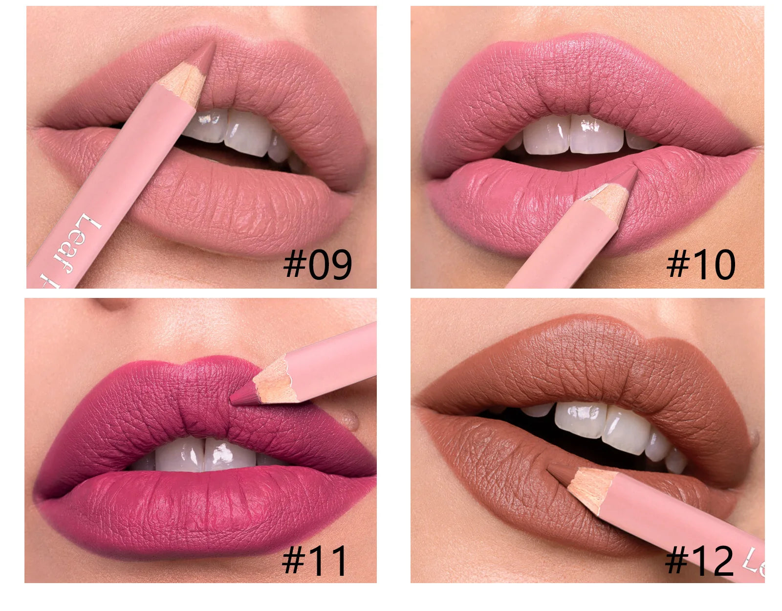 12-Color Matte Lipliner Pencil – Waterproof, Plumping & Long-Lasting Lip Contour Makeup