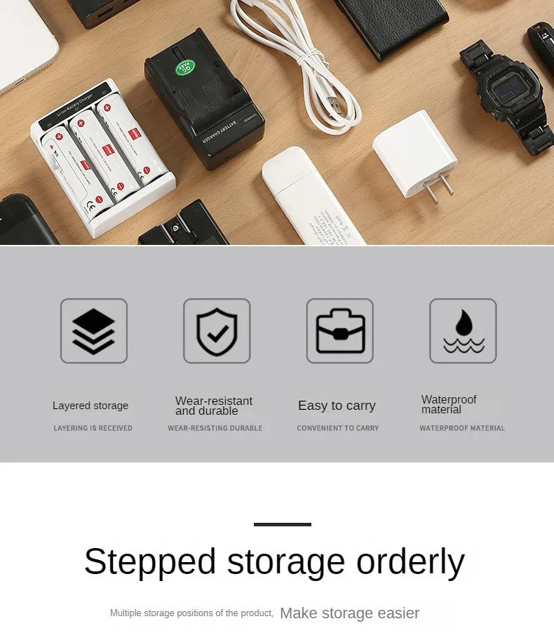 Cable Storage Bag Waterproof Digital Electronic Organizer Portable USB Data Line Charger Plug Storage Bag Travel Cable Organizer