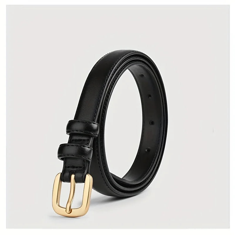 2-Pack Casual Fashion Belts – Simple Needle Buckle Double Loop Belts for Daily Wear, High-End Feel