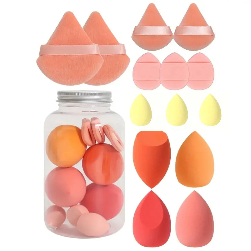 12/14Pcs Makeup Sponge Set – Beauty Blender Puffs for Foundation, Powder & Concealer, Soft Cosmetic Sponges