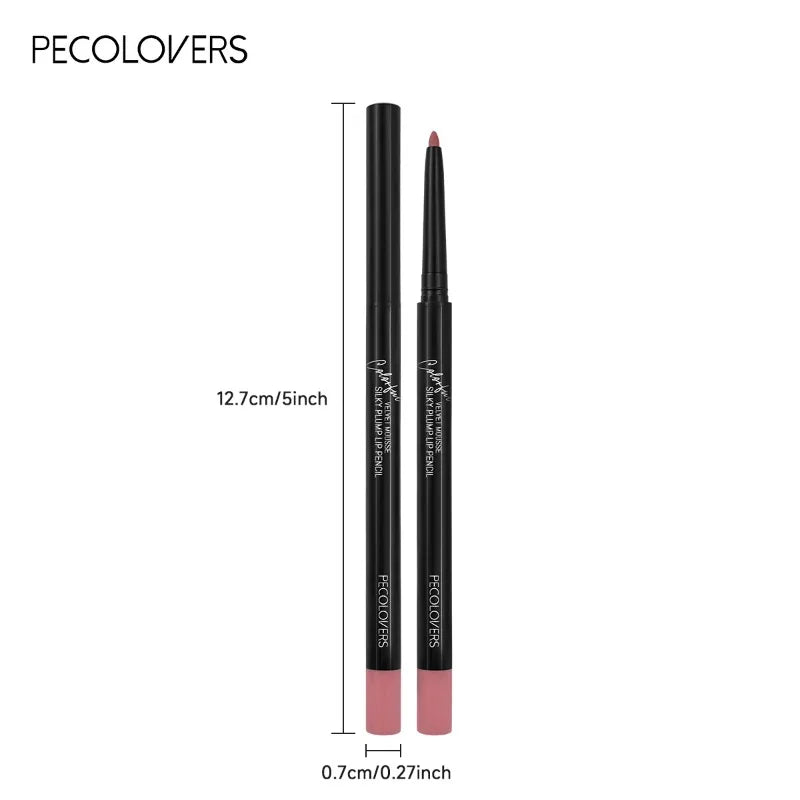 Waterproof Matte Lipliner Pencil – Red Contour Lipstick, Long-Lasting, Non-Stick & Moisturizing (12 Colors)
