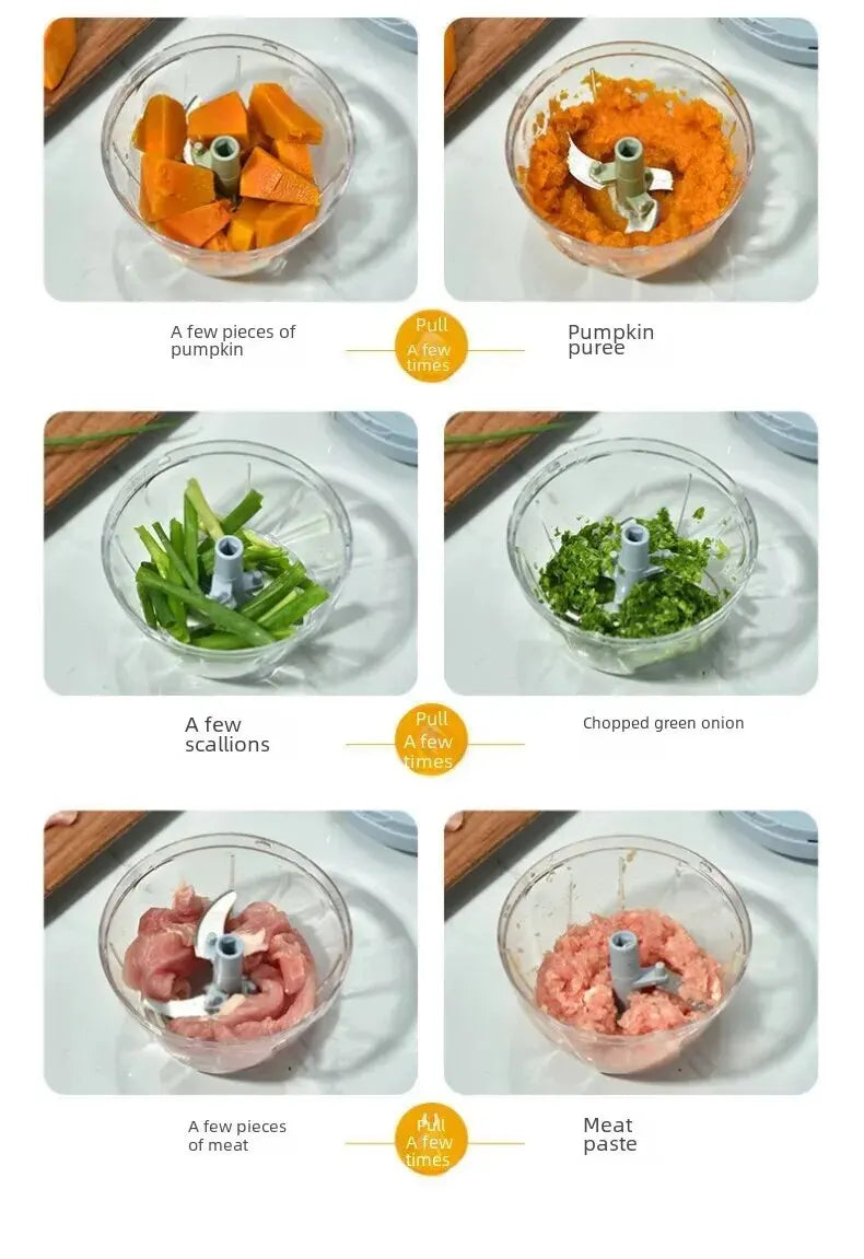 Manual Ginger & Garlic Grinder – Multifunctional Vegetable & Meat Cutter