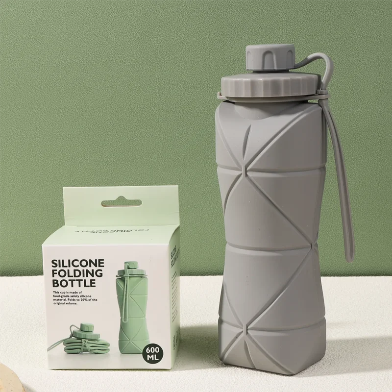 New Creative Silicone Folding Water Cup Outdoor Portable and Scalable Water Cup Sports Water Bottle Travel Water Cup Handy Cup