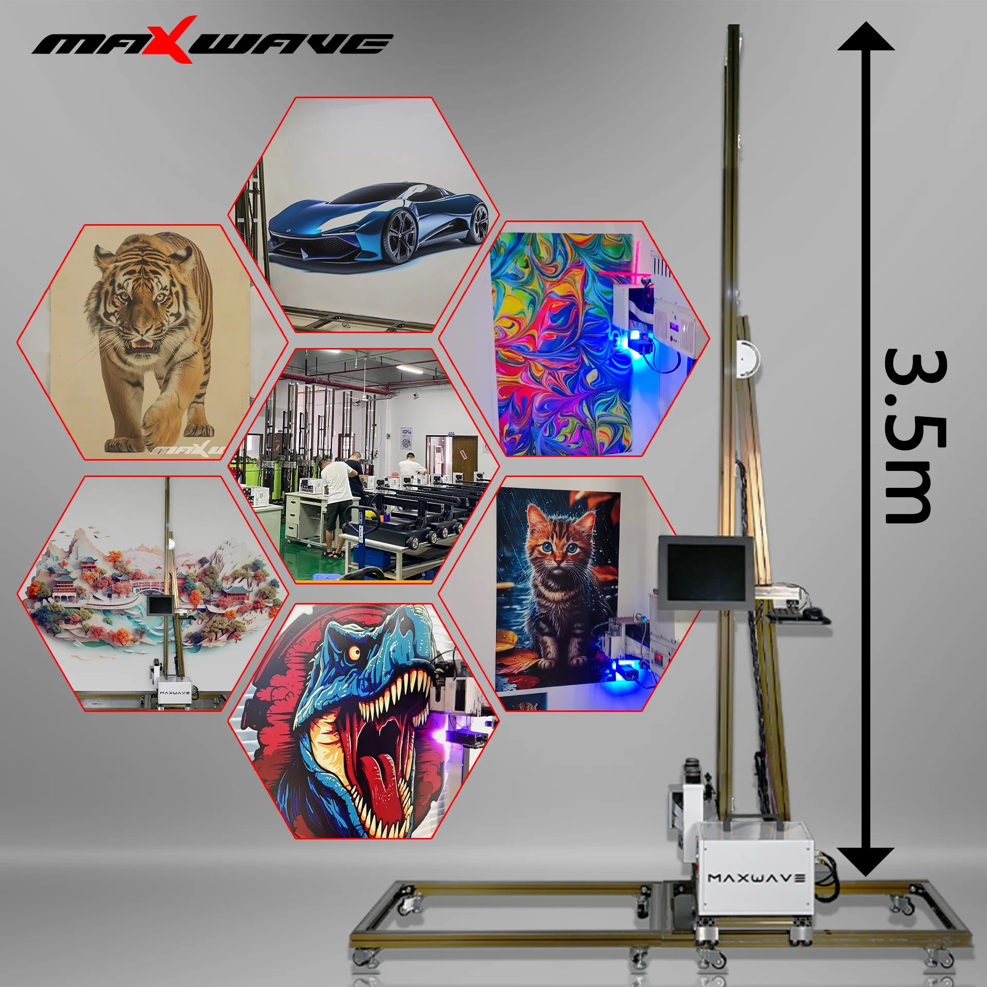 Color Laser Printer All in One for Home 3D Vertical Wall Printing Machine Small Vertical UV Inkjet UV Light on Concrete Tiles