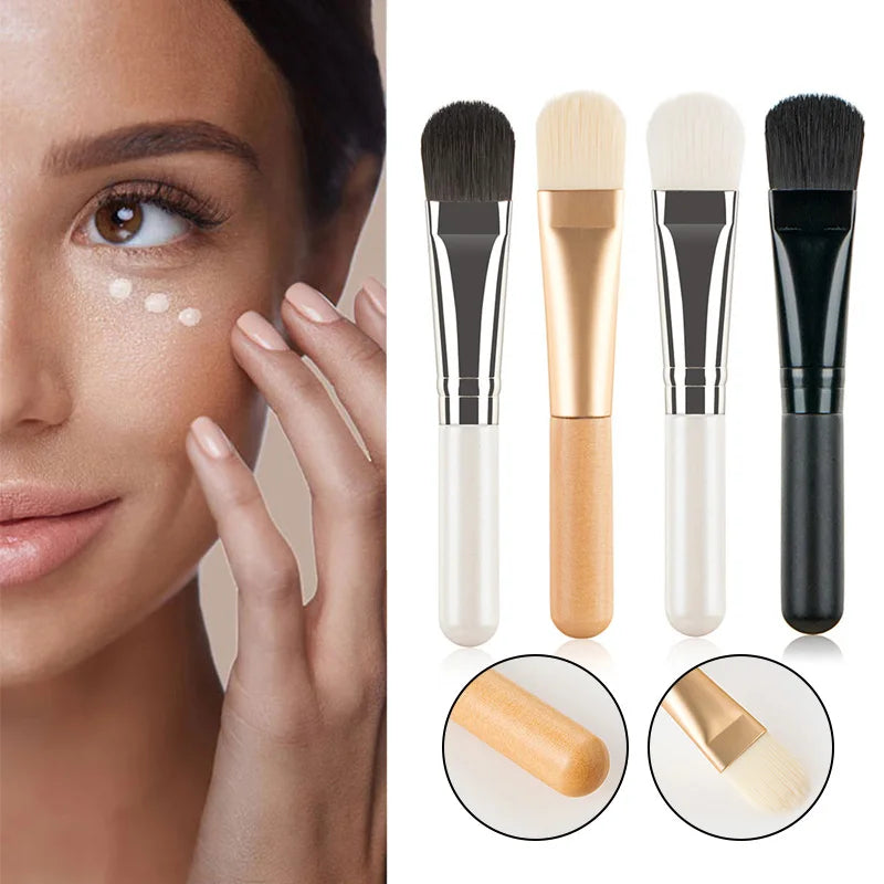 Flat Face Mask Brush – Soft Hair Applicator for Facial Cleansing, Foundation & Concealer