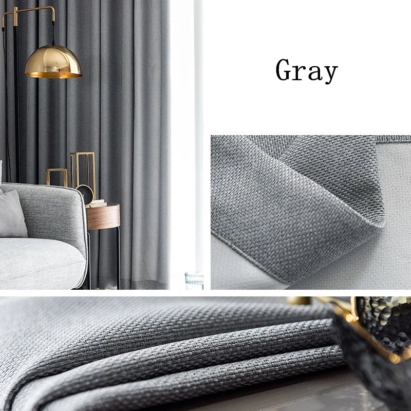 310cm Custom Blackout Cotton Linen Curtains – 80% Thickened Luxury Window Drapes