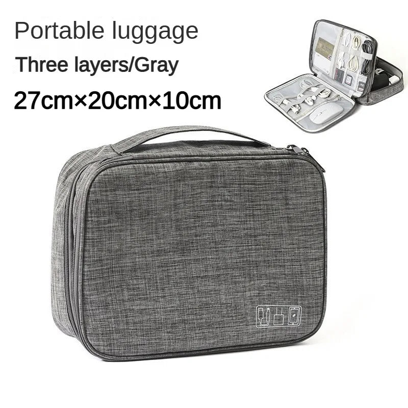 Cable Storage Bag Waterproof Digital Electronic Organizer Portable USB Data Line Charger Plug Storage Bag Travel Cable Organizer