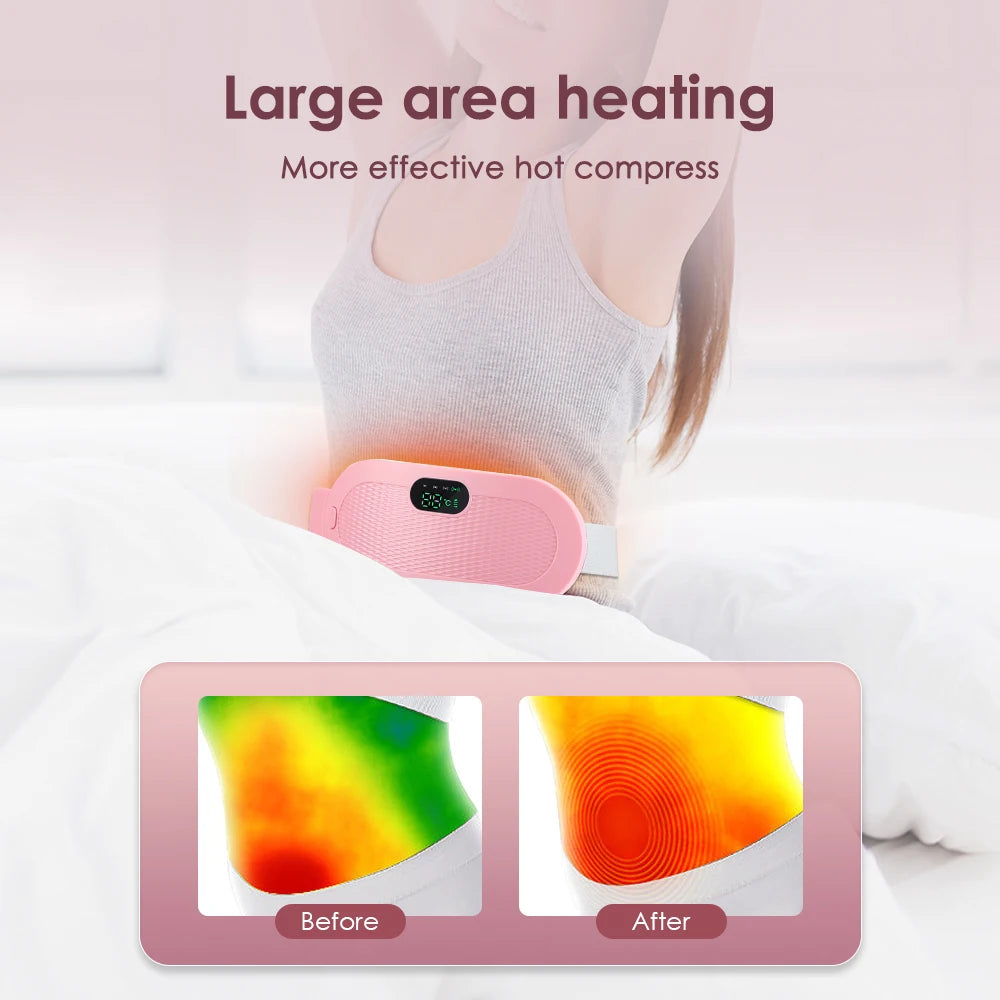 Rechargeable Heated Menstrual Waist Massager for Women