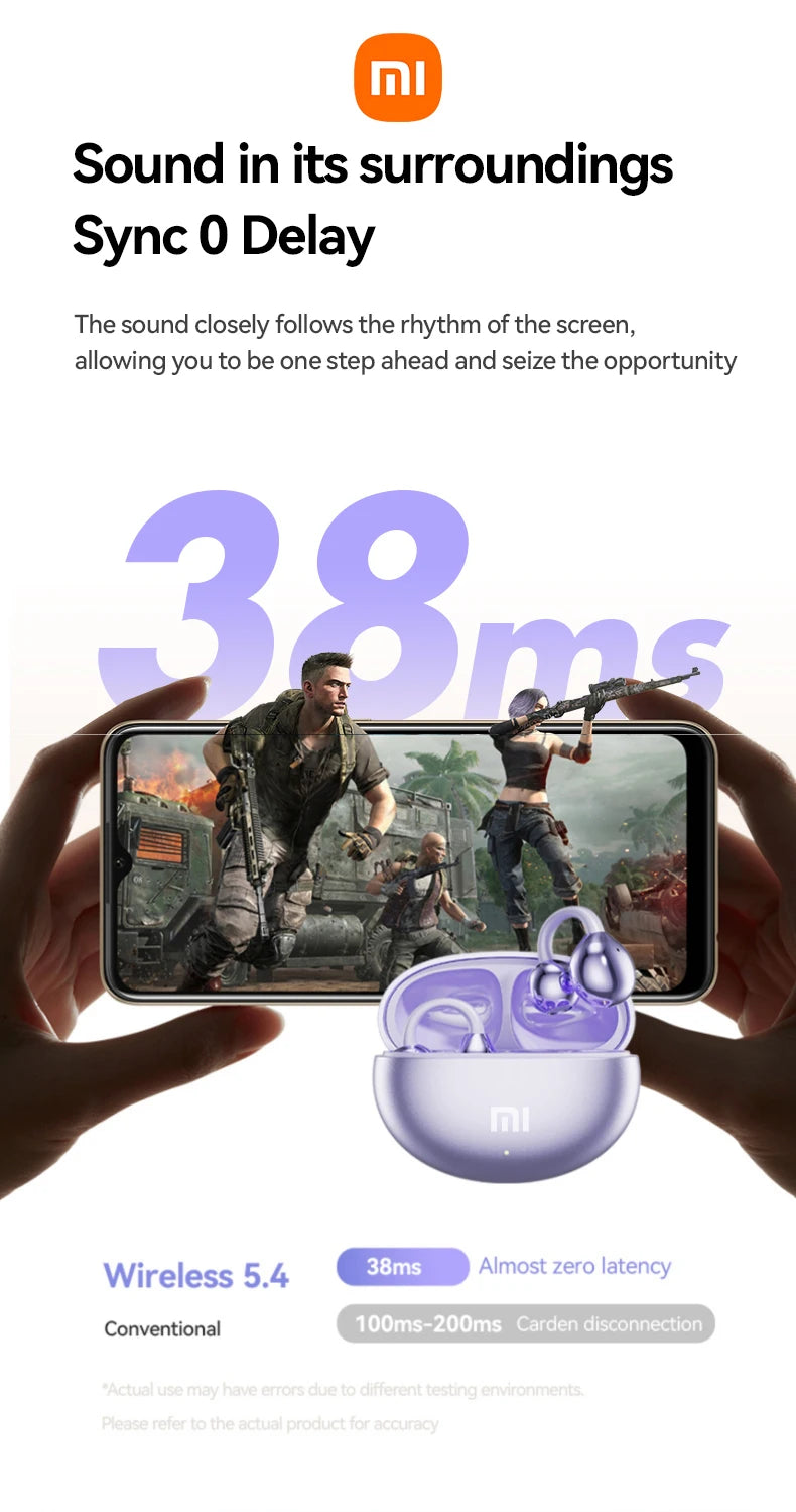Xiaomi Mijia M91 Open-Ear Wireless Earphones Bluetooth 5.4 ENC Noise Reduction HD Call Touch Control Headset