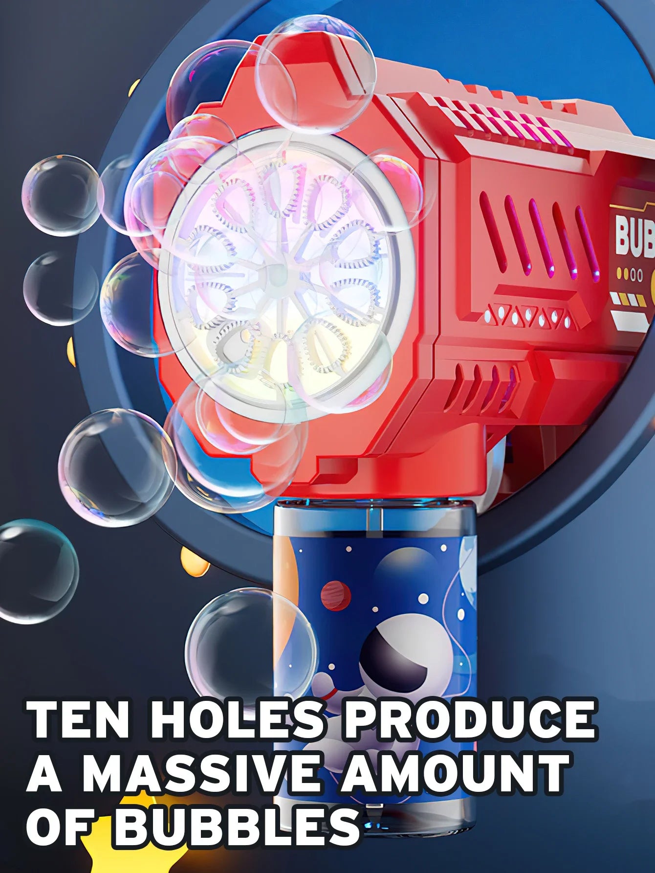 Rocket Bubble Gun – Fully Automatic Bubble Machine for Kids Outdoor Fun