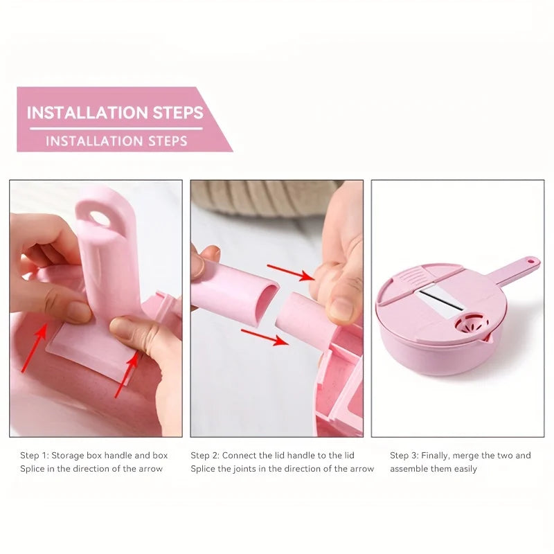 9-in-1 Multifunctional Vegetable Chopper – Carrot & Potato Slicer