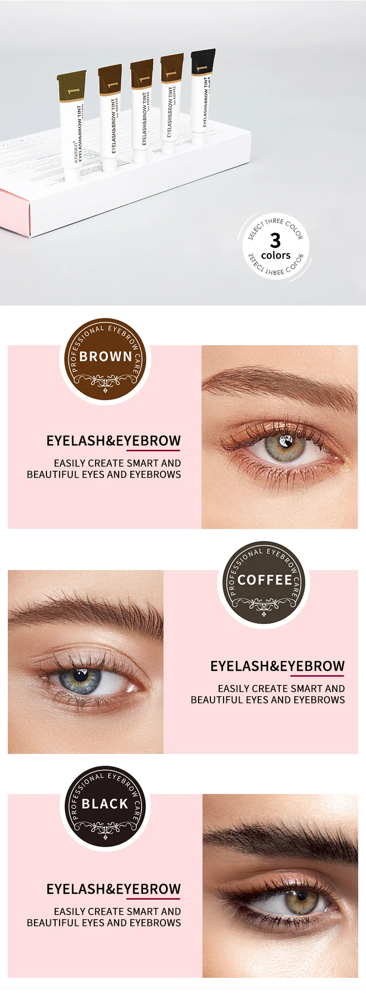 ICONSIGN Eyelash & Eyebrow Tint Kit – Brow Dye, Lash Lift & Tinting Makeup Tools