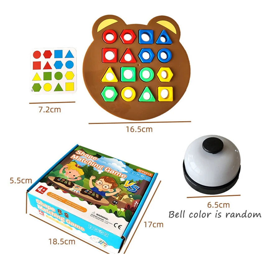 Children’s Geometric Matching Puzzle Game – Color Shape Jigsaw Board Educational Toy for Kids Learning & Interaction