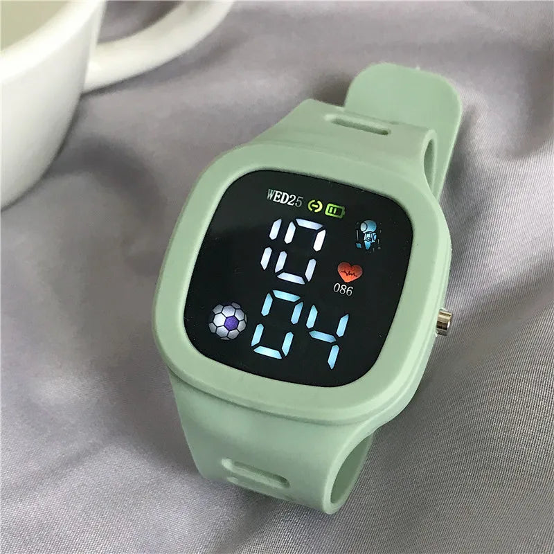 Unisex LED Digital Sports Watch Big Dial Waterproof Silicone