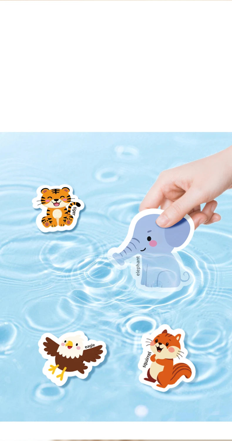 Reusable Magic Sticker Book – DIY Cartoon Animal Puzzle Learning Toy for Kids
