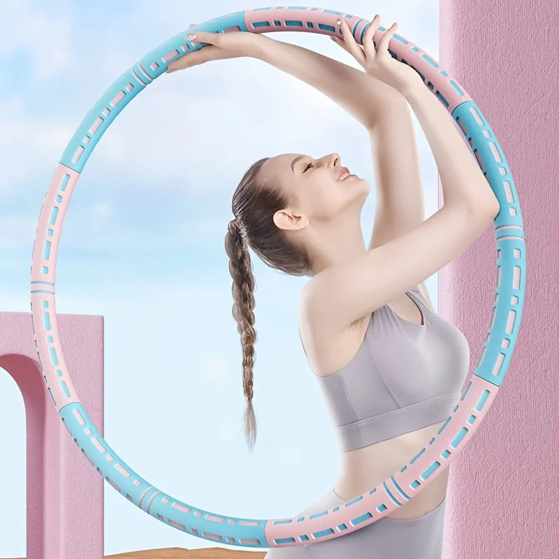 Weighted Fitness Yoga Hoop – Slimming Massage Circle for Waist Training & Body Sculpting