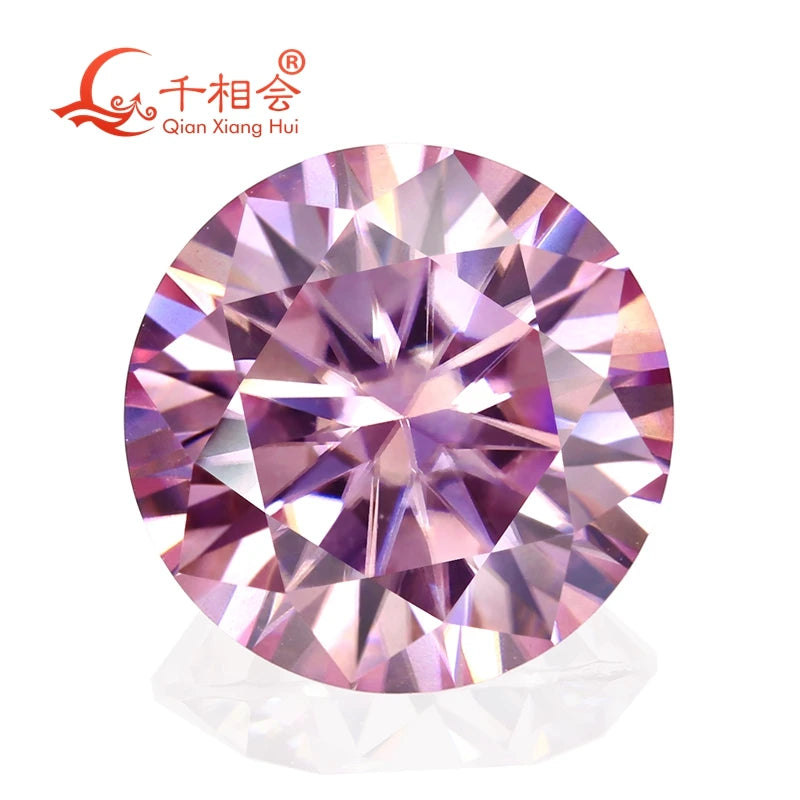 Pink Moissanite Eternity Ring – 2mm Full Band S925 Silver Rose/Yellow Gold Plated