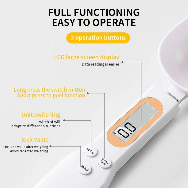 Digital Mini Spoon Scale 0.1–500g Kitchen Measuring Tool
