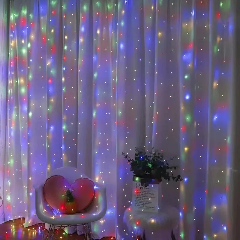 300LED Curtain Fairy Lights – 8 Modes Twinkle String Lights with Remote for Bedroom & Wedding Decor