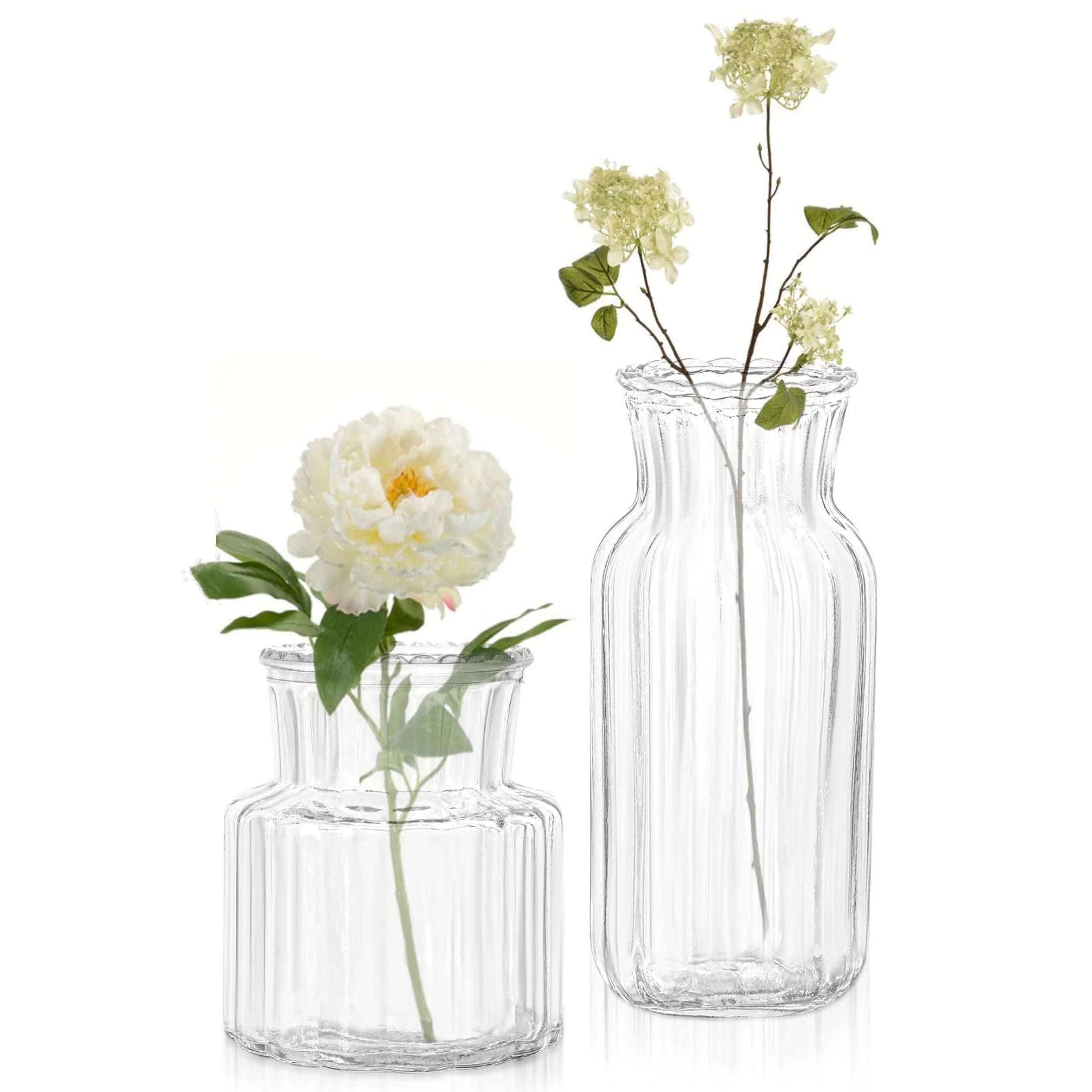 1/2/3pcs Nordic Transparent Glass Vase – Creative Hydroponic Flower Pot for Table & Home Décor